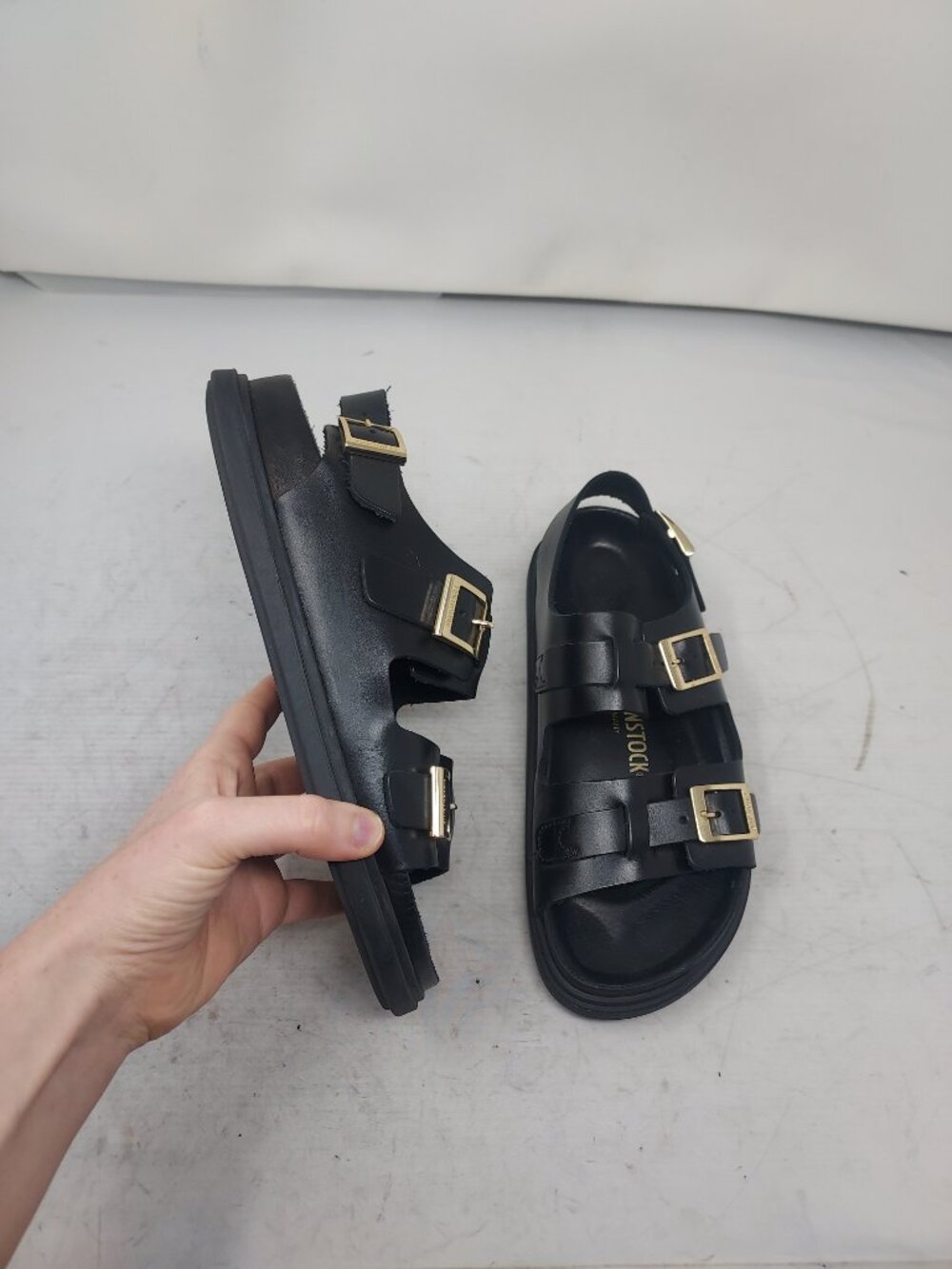 Birkenstock Black WOMENS Cannes Buckled Sandal